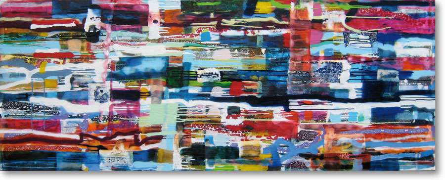 Clearwater XVII, 2011, mixed media/canvas, 80cm x 200cm
