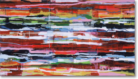 Clearwater VII, 2004, mixed media/canvas, 135cm x 240cm
